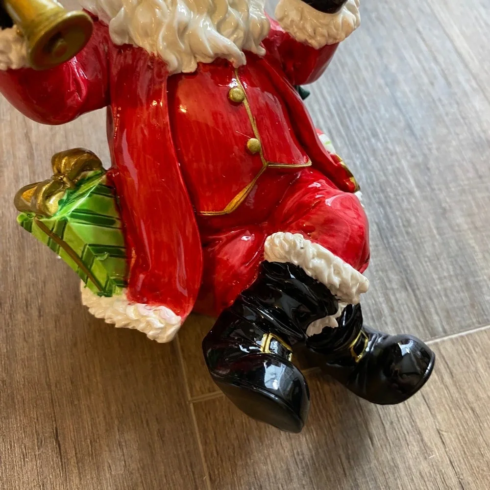 Home Interiors Santa Claus Figurine Stocking Holder, NEW, Christmas Decor